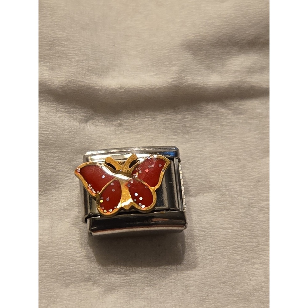 Italian Charm Red Butterfly 9mm‎ Charm